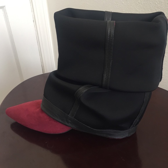 Jeffrey Campbell Burgundy Suede Knee Boots 10 - Picture 8 of 11